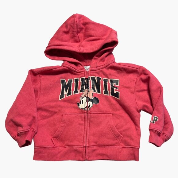 GAP Minnie Mouse Size 2 Pink Sweatsuit Jogger Jacket Hoodie Set 2 sets available - Picture 1 of 11